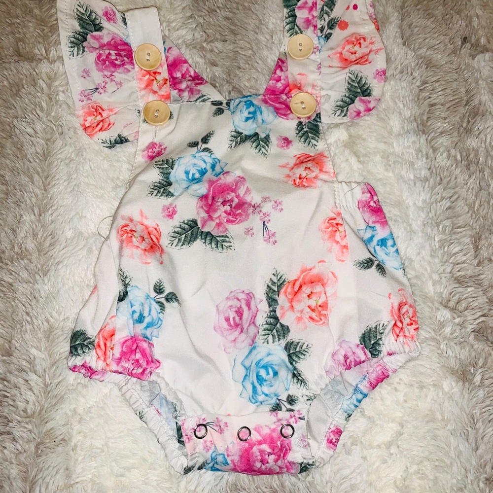 Baby Girl Floral Print Romper
